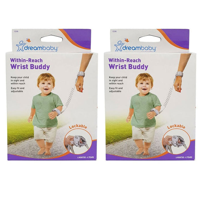 2 Pc Dreambaby Baby Toddler Harness Wrist Buddy Bracelet Band Child Safety Strap