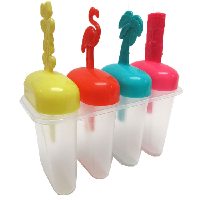 1 Pack Ice Pop Maker 4 Popsicle Molds DIY Icecream Freezer Treat Frozen Yogurt