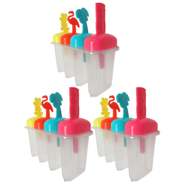 3 Pk 12pc Ice Pops Maker Freezer Popsicle Molds DIY Frozen Yogurt Treat Icecream