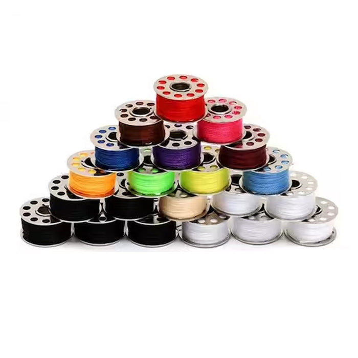 24 Pc Metal Bobbins Assorted Colors Sewing Threads 100% Polyester Machine Spool