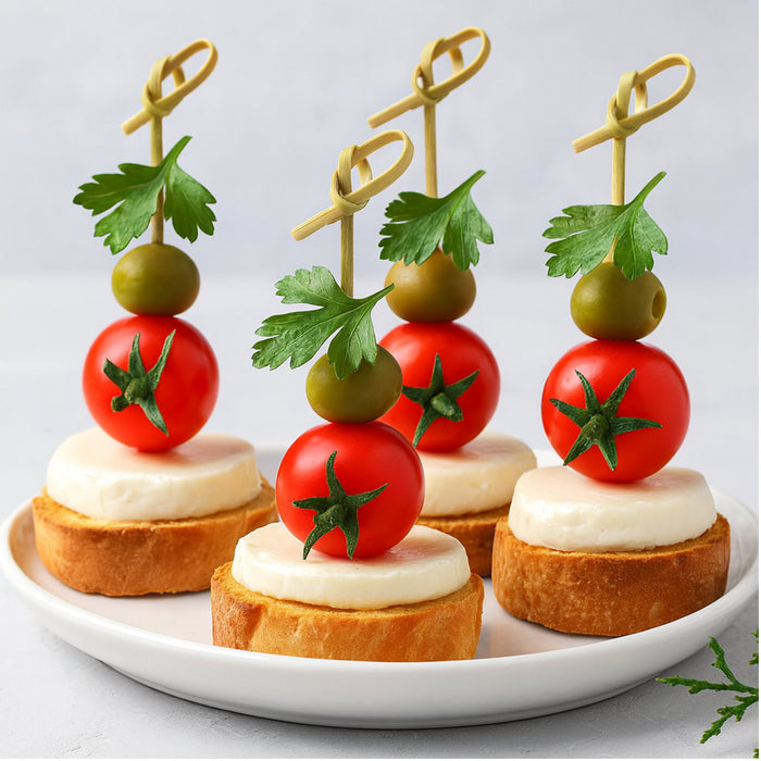 1000 Ct Bamboo Knot Picks Sandwich Cocktail Appetizer Stick Skewer Kebab 7" Long