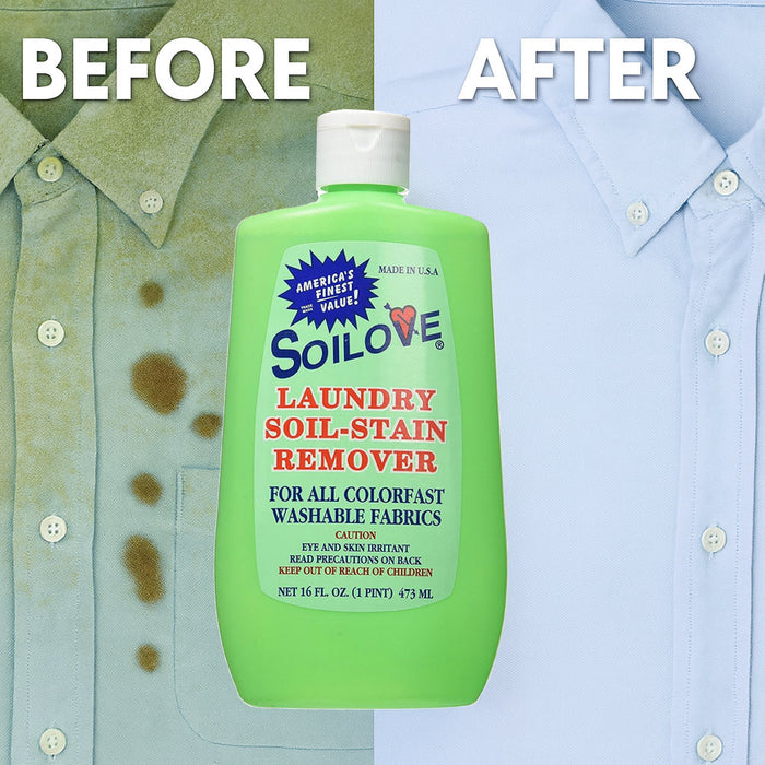 3 Soilove Soil Heavy Duty Laundry Stain Remover Blood Grease Dirt Removal 16oz
