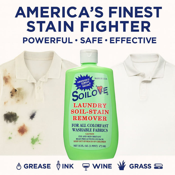 1 Soilove Soil Stain Remover Laundry Wash Clothes Cleaner Detergent Liquid 16oz