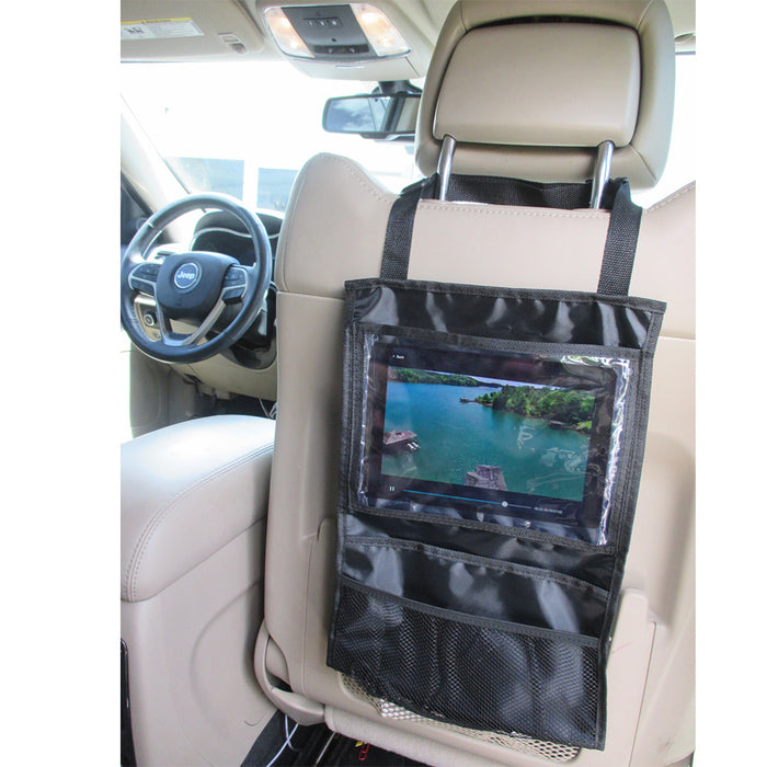 Black Auto Car Seat Back Tidy Organizer Holder Pocket Storage Bag Hanger Travel