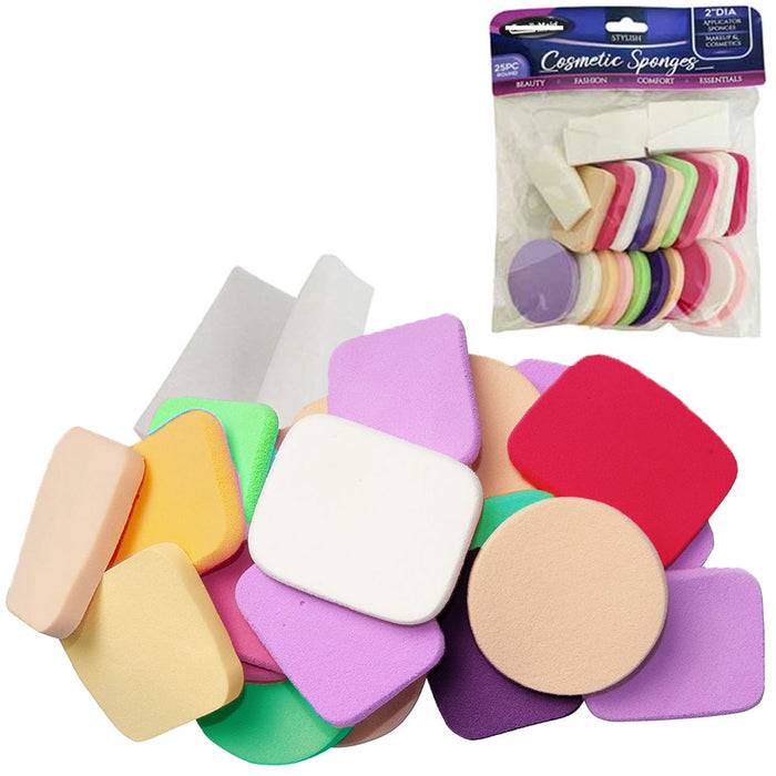 25 Assorted Soft Makeup Sponge Face Pads Cosmetic Foam Make Up Blend Foundation