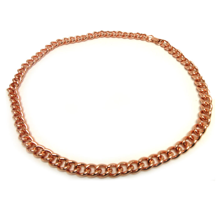 1 Pure Copper Necklace Cuban Link 24" Heavy Solid Statement Jewelry Chain Unisex