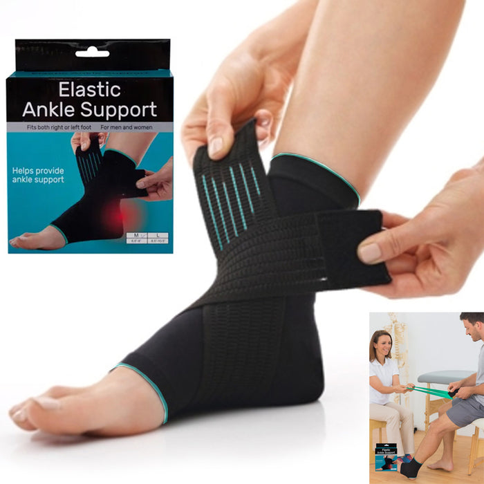 1 Elastic Ankle Support Adjustable Brace Sports Wrap Compression Protection M