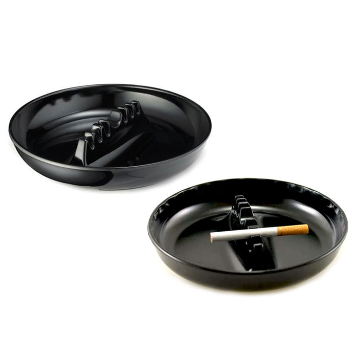 2 Melamine Ashtrays Cigarette Cigar Ashes Holder Round 7" Ash Tray Home Bar Asst