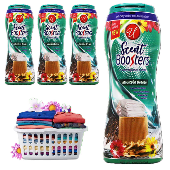 4 Laundry Boosters Mountain Breeze Scent In-wash Beads Fragrance Eliminates Odor