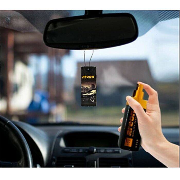 1 Areon Luxury Car Perfume Long Lasting Air Freshener Quality Gold Scent 50ml