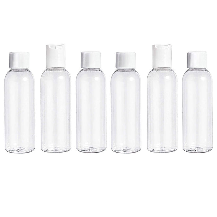 6 Pc Clear Empty Containers Travel Bottles TSA Toiletry Lotion Cosmetics 60mL