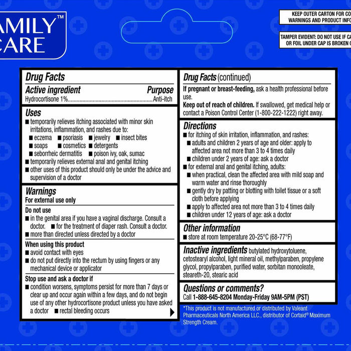 1 Hydrocortisone Cream Anti-Itch Skin Rash Itchiness Maximum Relief Insect Bites