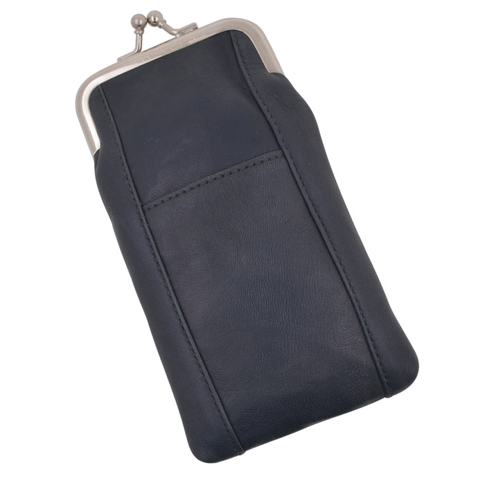 1 Black Genuine Leather Smoking Case Clip Pouch Carrier Lighter Pocket Holder
