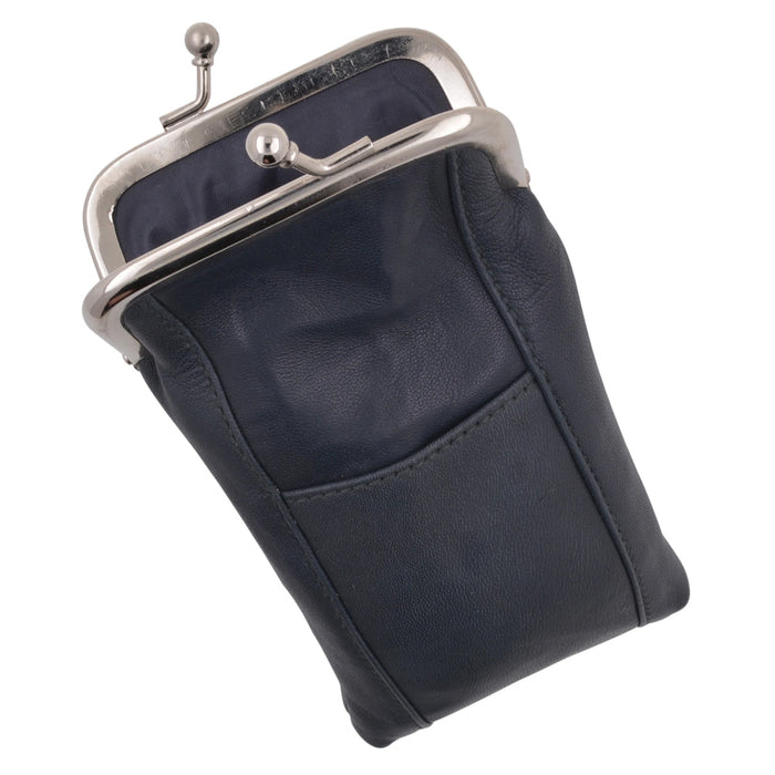 1 Black Genuine Leather Smoking Case Clip Pouch Carrier Lighter Pocket Holder