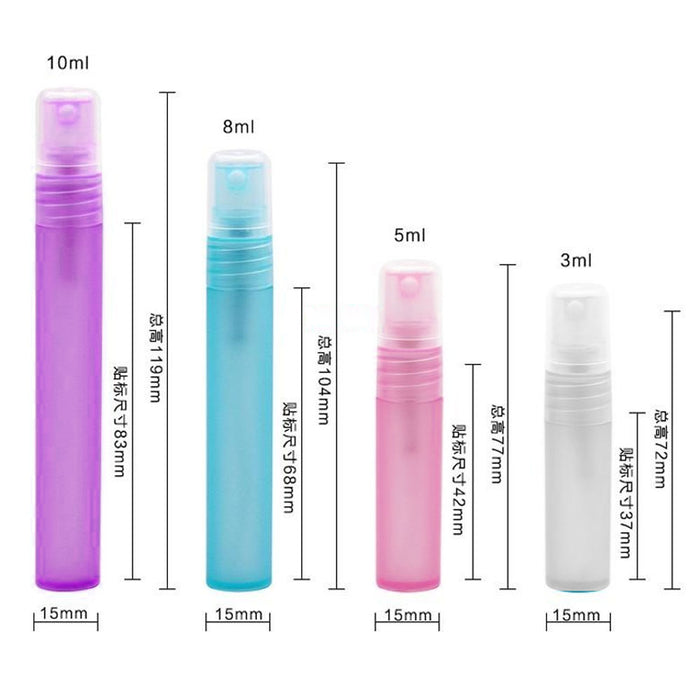 8 Pc Mini Travel Perfume Atomizer Bottles Refillable Portable Spray Mist Pump