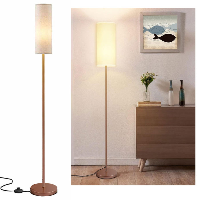Rose Gold Dimmable Floor Stand Lamp Remote Control Foot Pedal Switch Modern 64"