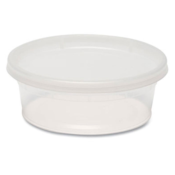96 Ct Clear 8oz Deli Containers w/ Lids Airtight Takeout Food Storage BPA Free