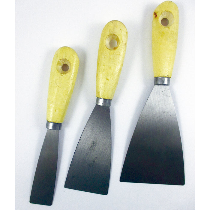 3 Pc Spatula Set Soft Grip Paint Scraper Wallpaper Removal All Surfaces Tools