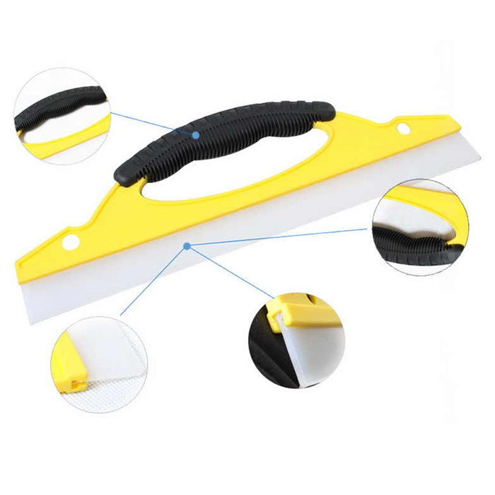 2 PC Silicone Drying Blade Scraper Squeegee Flexible Wiper Cleaner Car Window