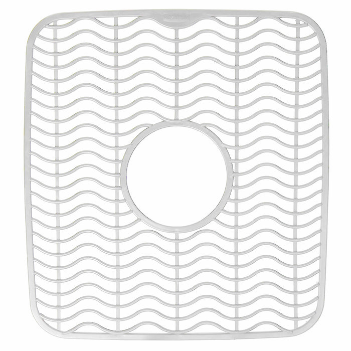 2 Pc Protective Kitchen Sink Mat Dish Rack Cushion Drainer Pad White 11" x 12"