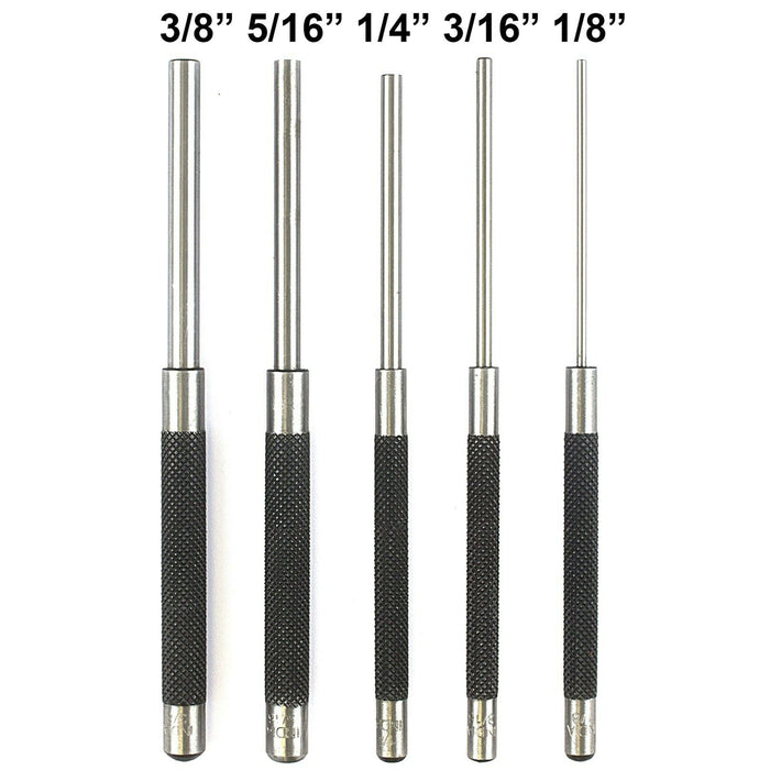 Heavy Duty 8" Parallel Pin Punch Long Steel Flat Center 3.17mm-9.52mm Roll Nail