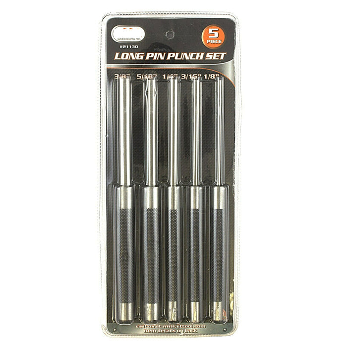 Heavy Duty 8" Parallel Pin Punch Long Steel Flat Center 3.17mm-9.52mm Roll Nail