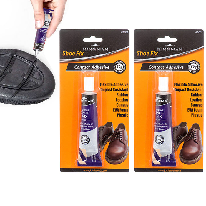 2 Pc Shoe Adhesive Glue Rubber Leather Contact Fix Repair Vinyl Foam Waterproof