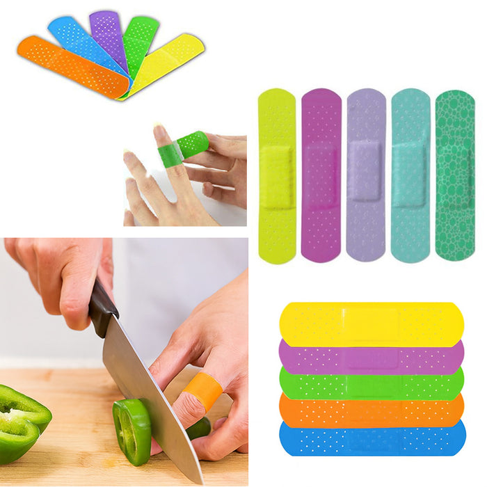 240 Neon Adhesive Bands Waterproof Bandages Strip 3/4" Kids Children First Aid