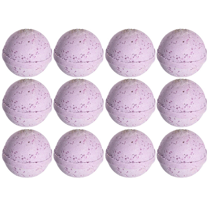 12 Pc Bath Bombs Lavender Scent Natural Fragrance Bubble Soak Spa Fizzy Fizzies