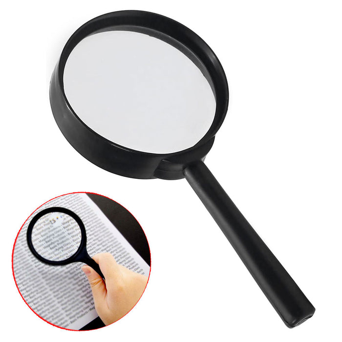 2 Handheld Magnifying Glass with 5 LED Light Magnifier Jewelry Loupe Lens Menu, Size: 4XL, Blue