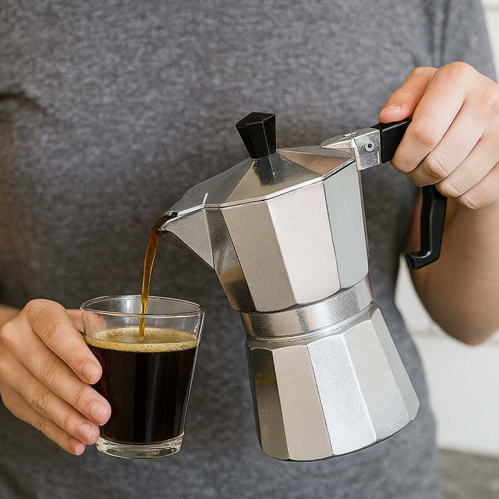 Stove Top Espresso Cuban Coffee Maker 6 Cup Pot Cappuccino Latte Cafetera Cubana