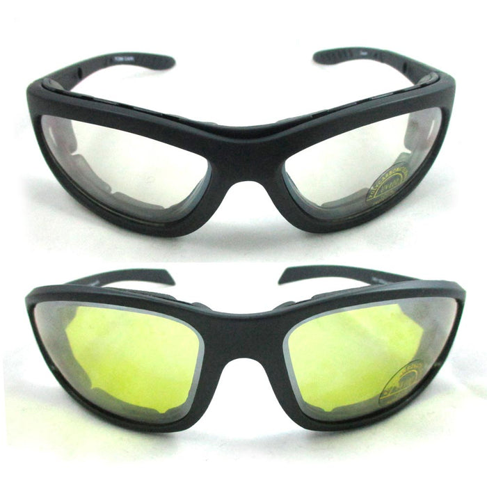 2 Pair Polarized Cycling Sunglasses Goggles Eyewear Glasses Uv400 Clear / Yellow