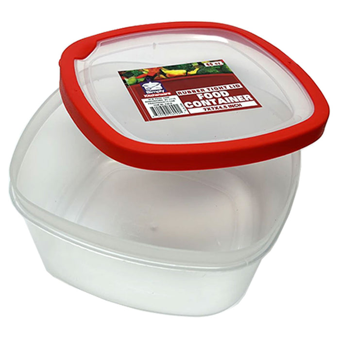 2 Pack Food Storage Container W/ Lids 60oz Large Refrigerator Plastic Reusable