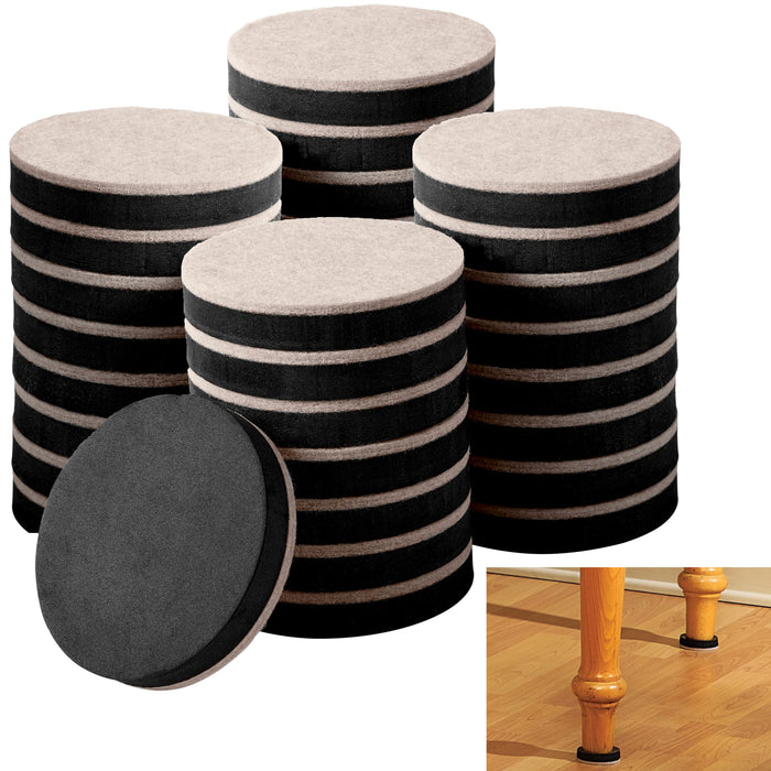 32 Pc Large Round Furniture Moving Sliders Pads Felt Foam Move Floor Protectors