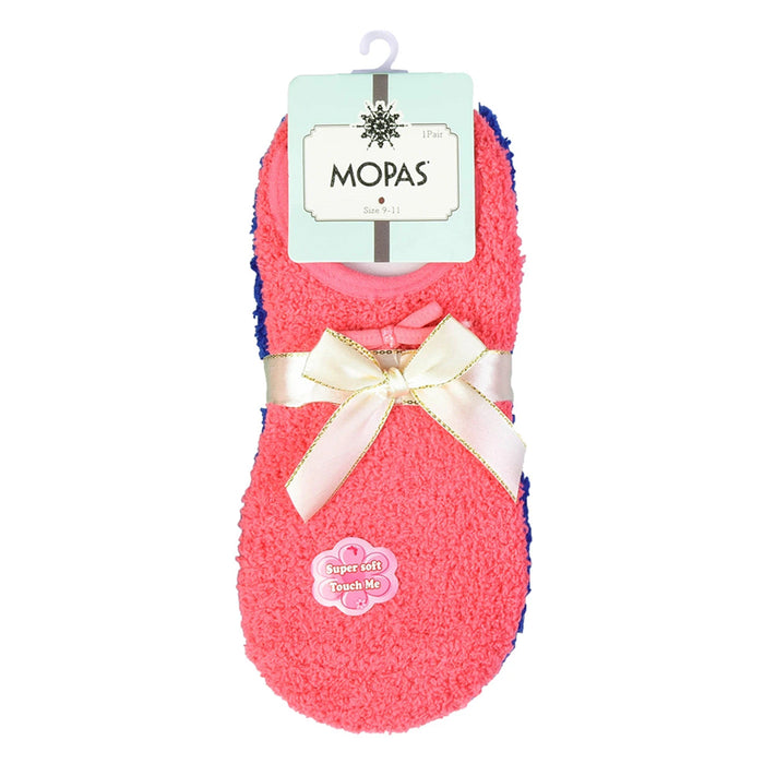 2 Pairs Womens Fuzzy Boat Socks Slippers Non-Slip Cozy Plush Foot Footies 9-11