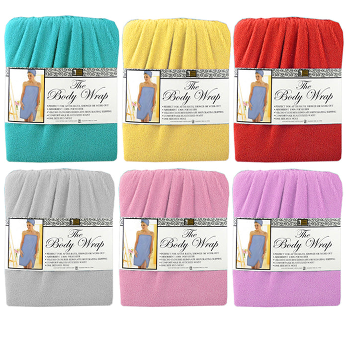 2 Pack Body Towel Wrap Womens Waffle Bath Spa Robe Adjustable Closure Bathrobe