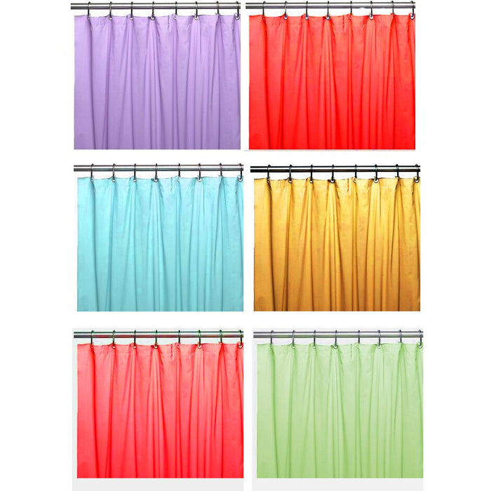 2 Magnetic Shower Curtain Liner Water Resistant 100% Vinyl Premium Colors 70x72