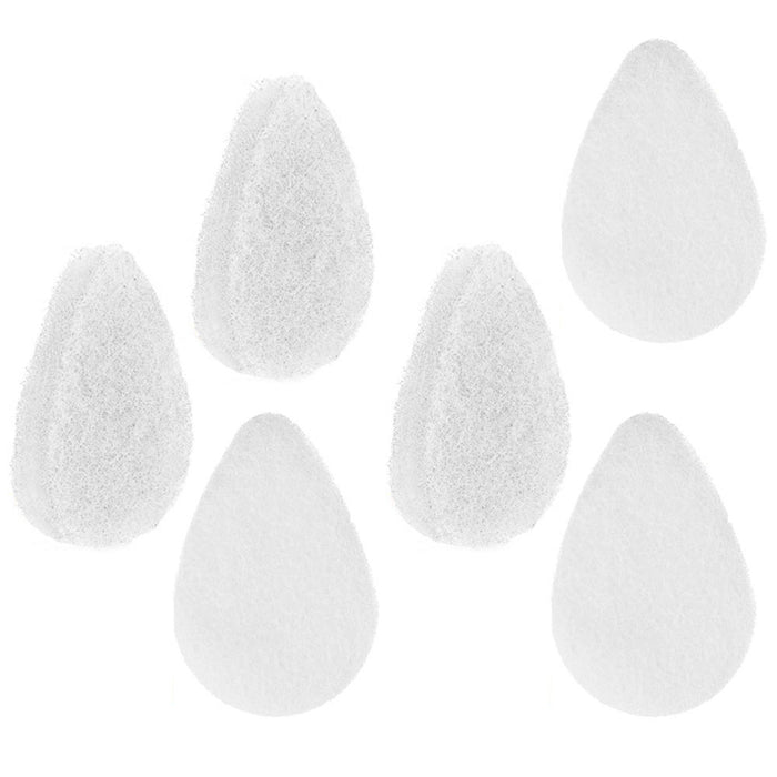 6Pc Facial Exfoliating Buff Cleansing Sponges Gentle Cleanser Scrub Pads Coconut