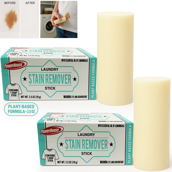 2 Stain Treat Sticks 2.5oz Laundry Remover Clothes Underwear Fabric Spot Cleaner