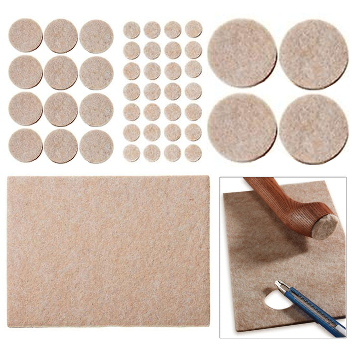 113 PC Self Adhesive Felt Pads Furniture Sliders Hardwood Floor Protectors Pad