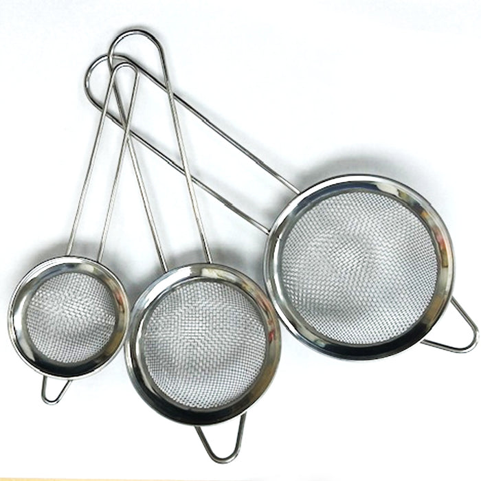 9pack Stainless Steel Small Strainer Steel Cocktail Juice Tea Herbs Coffee Drink
