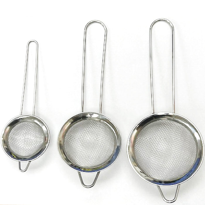 9pack Stainless Steel Small Strainer Steel Cocktail Juice Tea Herbs Coffee Drink