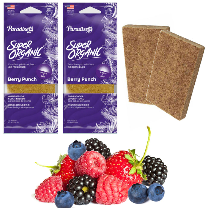 2 Paradise Super Organic Berry Punch Scent Air Freshener Block Stone Fragrance