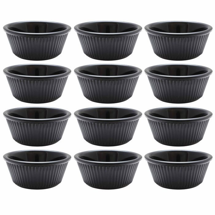 12 Plastic Sauce Cups Ramekins Mini Bowls Souffle Dish Saucer Dessert BPA Free