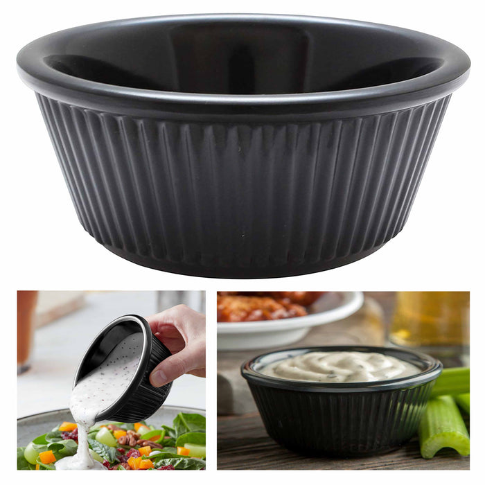 24 Plastic Mini Bowls Souffle Dish Sauce Cups Ramekins Saucer Dessert BPA Free