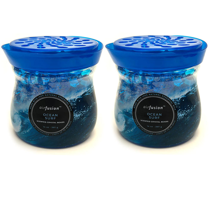 2 Ocean Surf Scent Air Freshener Gel Beads Aroma Odor Eliminator Deodorizer 14oz