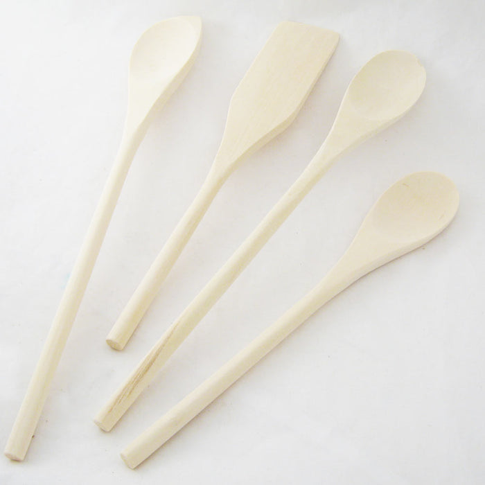 Wooden Spoons Cooking 4-Piece Wood Spatula Spoon Nonstick Kitchen Utensil Set