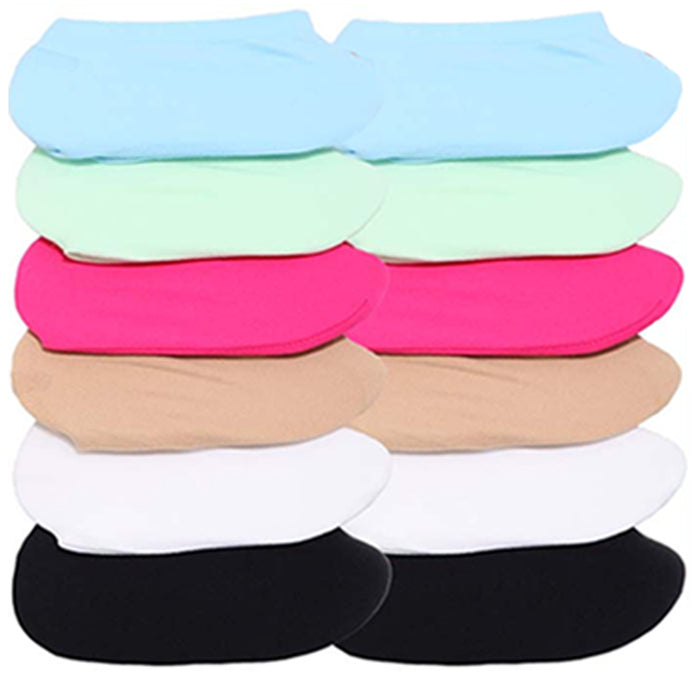 12 Pairs Women Invisible No Show Socks Footsies Nonslip Loafer Low Cut One Size
