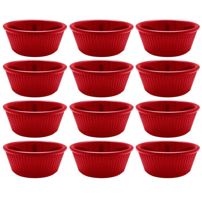 12 Plastic Sauce Cups Ramekins Mini Bowls Souffle Dish Saucer Dessert BPA Free