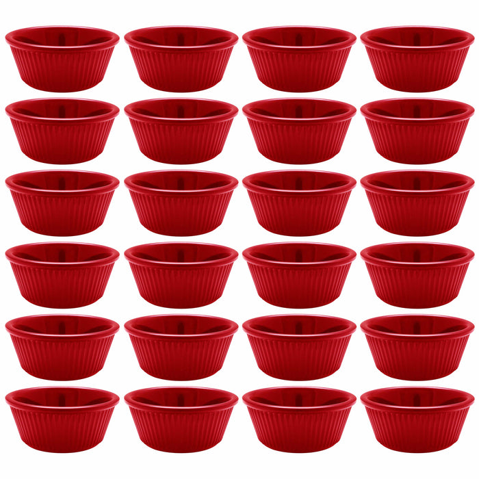 24 Plastic Mini Bowls Souffle Dish Sauce Cups Ramekins Saucer Dessert BPA Free